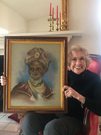 94 yr old self taught portrait artist uses her talent to find answers...